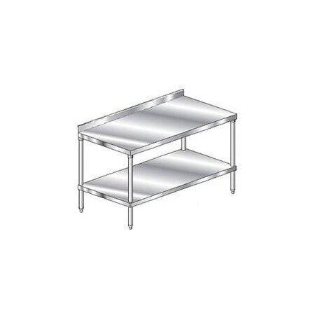 Aero Aero Manufacturing Company 430 Series 16 Ga Stainless Steel Workbench W/ Undershelf, 96"W x 30"D 4TSS-3096